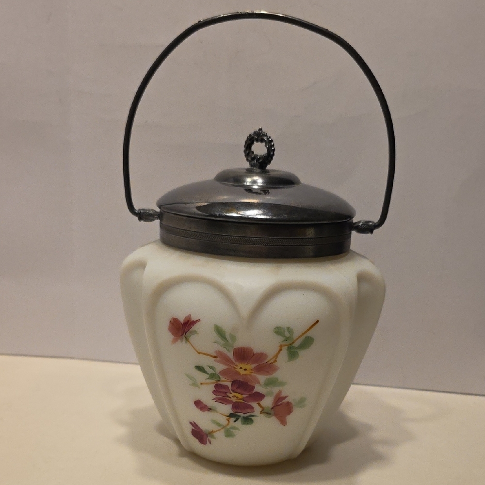 Antique C.F. Monroe Wavecrest Biscuit Jar